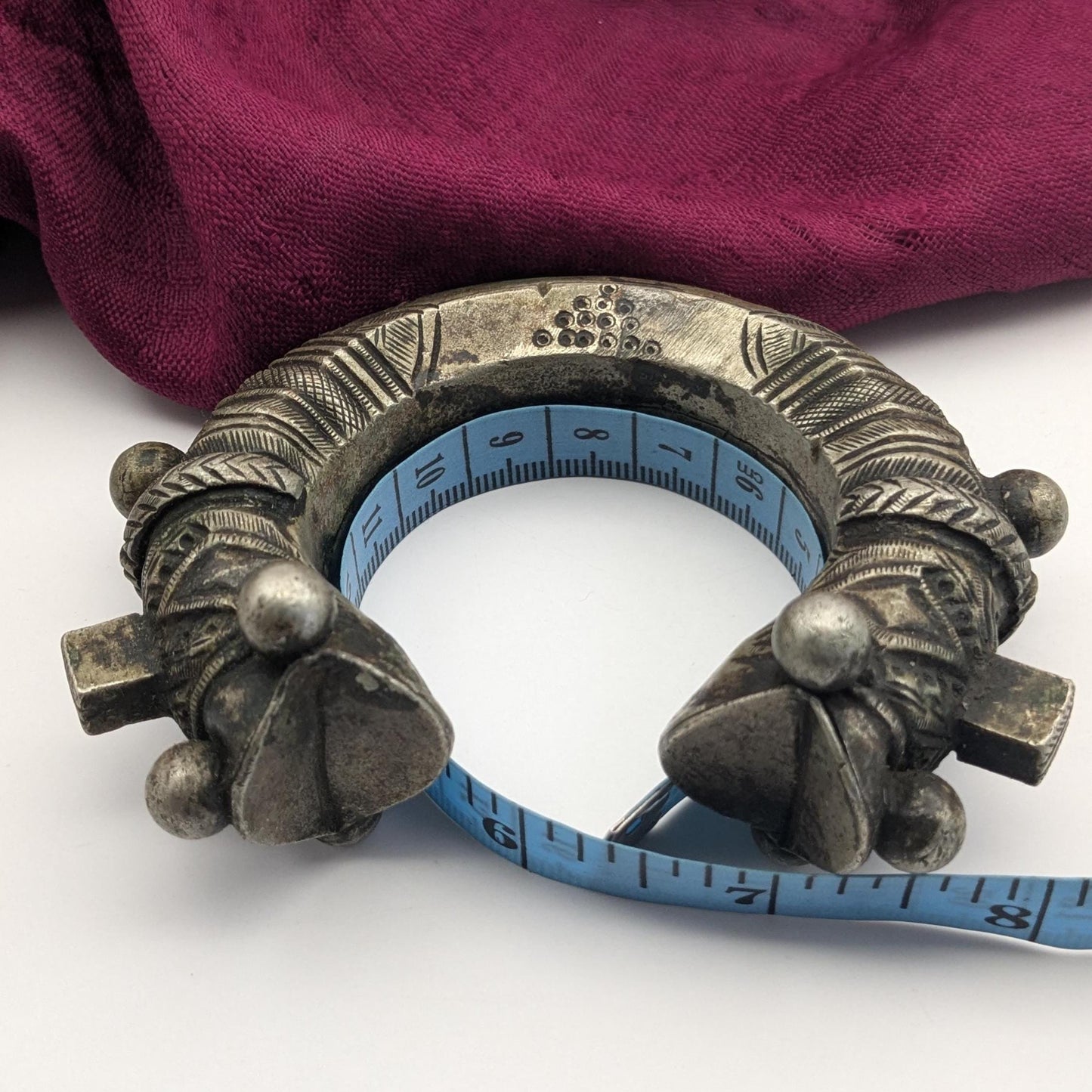 Old Afghan Pakistan Tirah Valley Bracelet Unique Makara Jewelry 6.25" (17314)