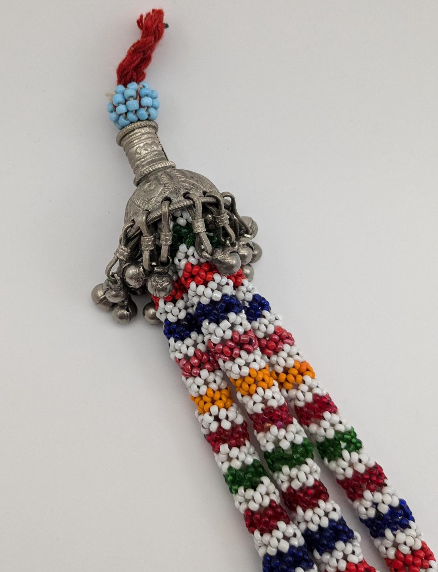 Beaded Tribal Tassel from Baluchistan Ethnic Adornment 11.5" (17161)