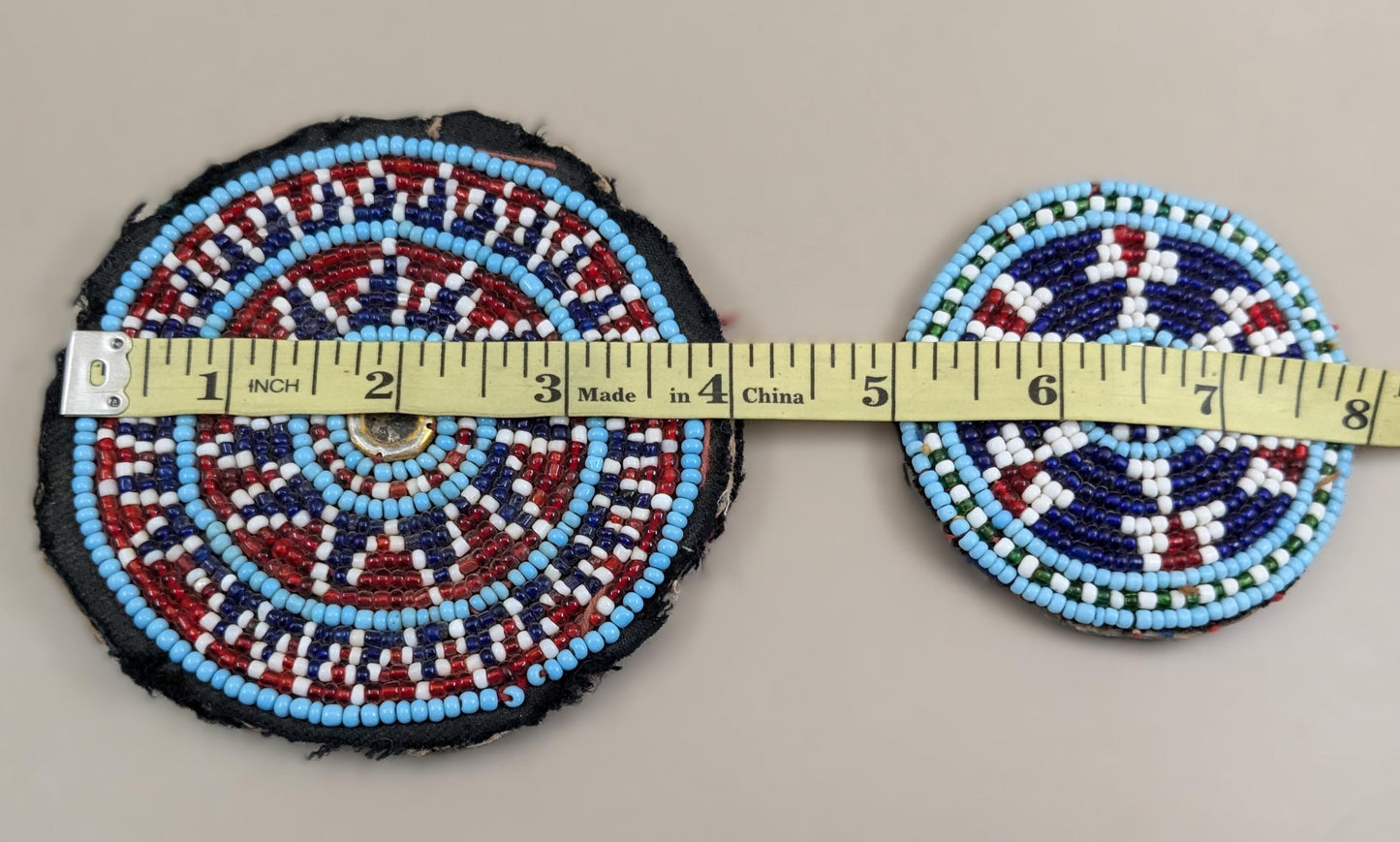 Vintage Beaded Tribal Gul Flowers Kuchi Non-Matching Patches (16721)