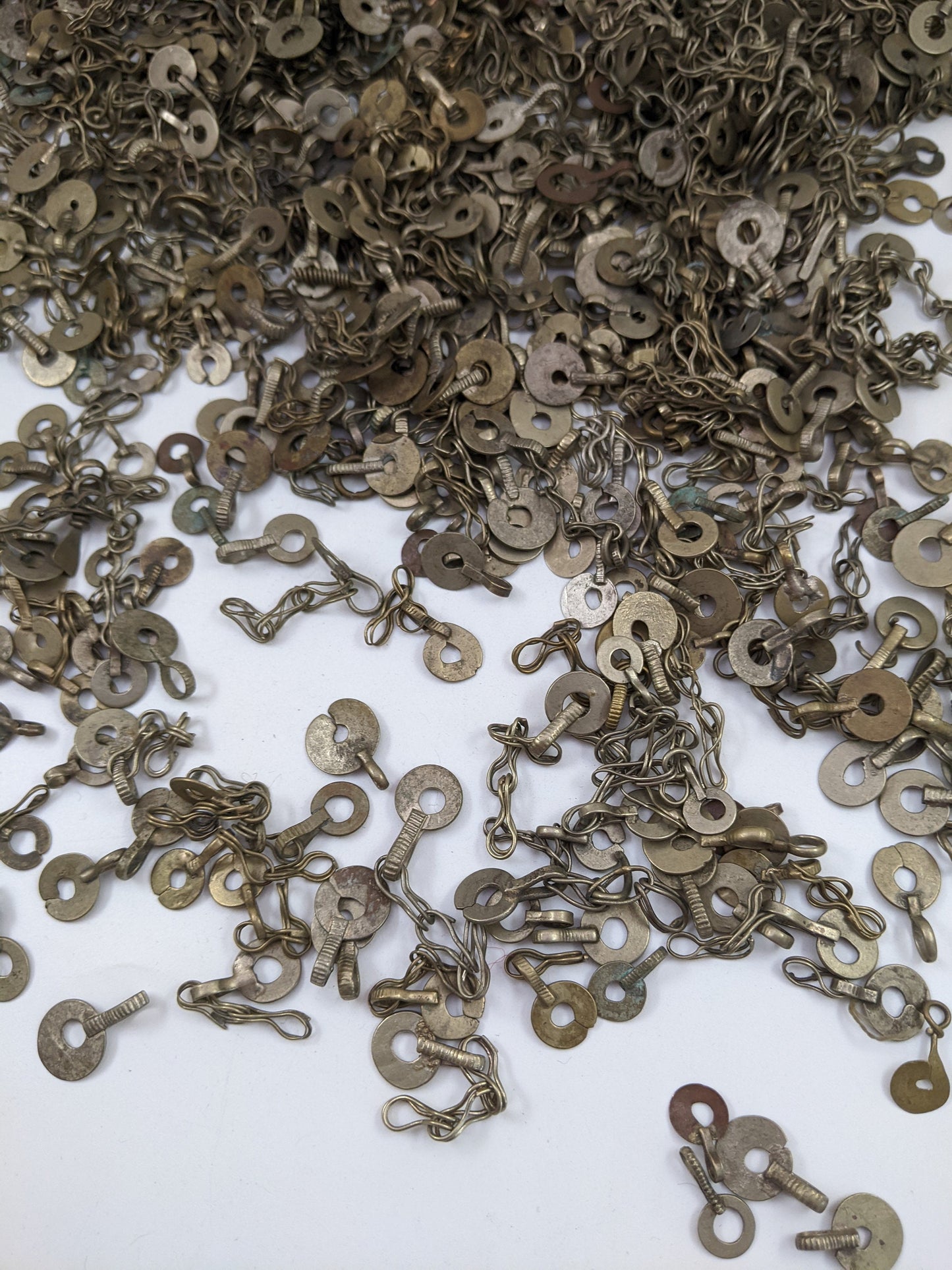 1 Pound Bulk Lot Kuchi Findings Open Round Dangles Chain Links (#14254)