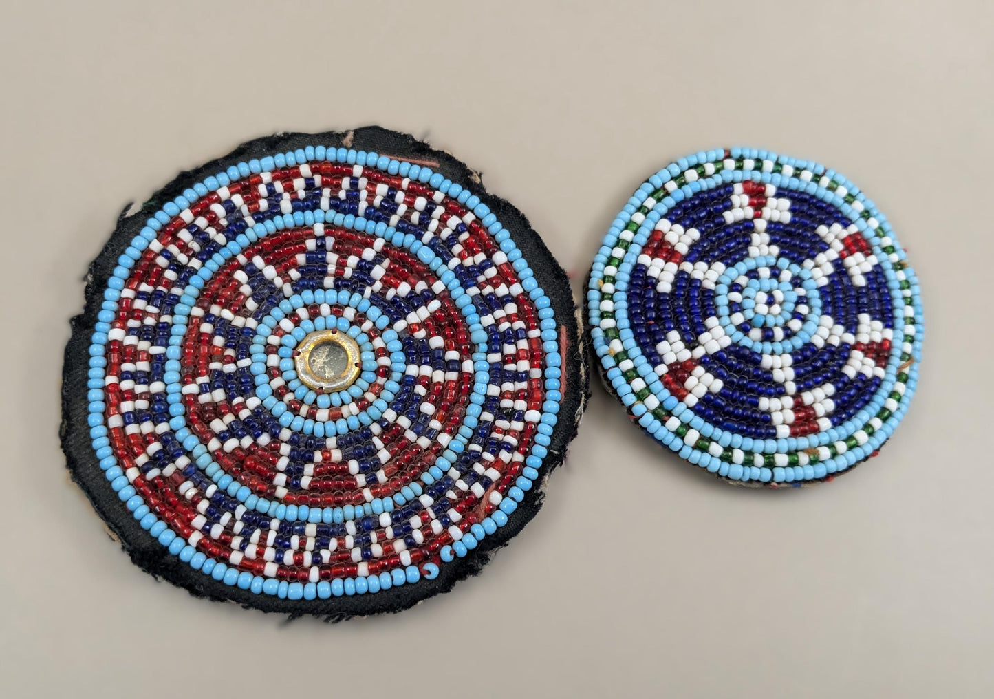 Vintage Beaded Tribal Gul Flowers Kuchi Non-Matching Patches (16721)