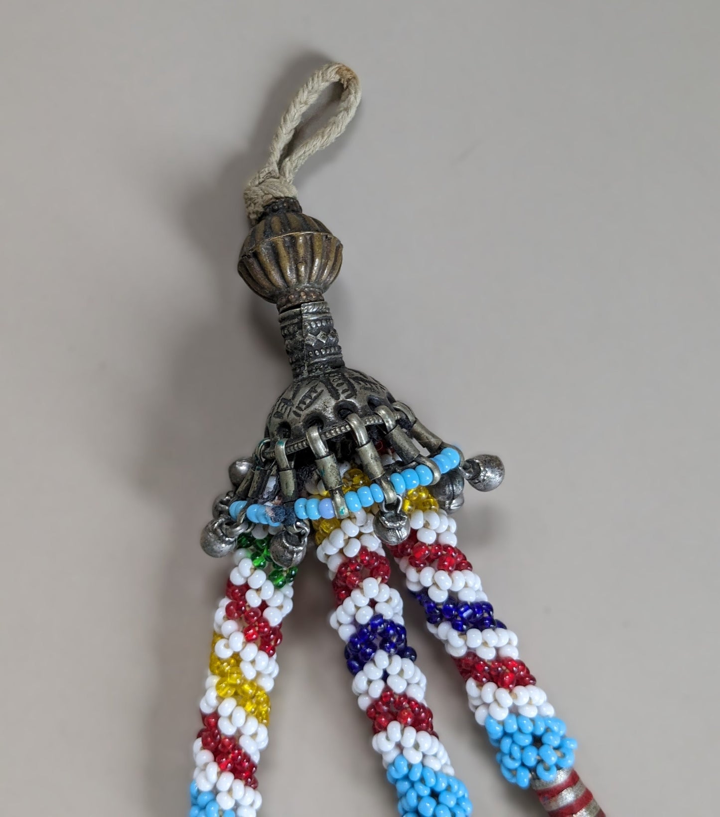 Beaded Tribal Tassel from Baluchistan Ethnic Adornment 8" (16321)