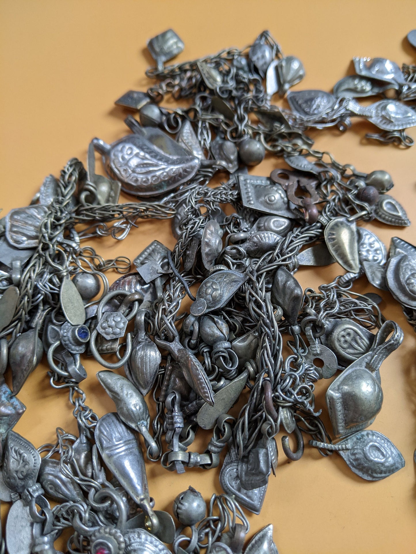 Bulk 1 pound Tribal Findings Vintage Kuchi Jewelry Components (15234)