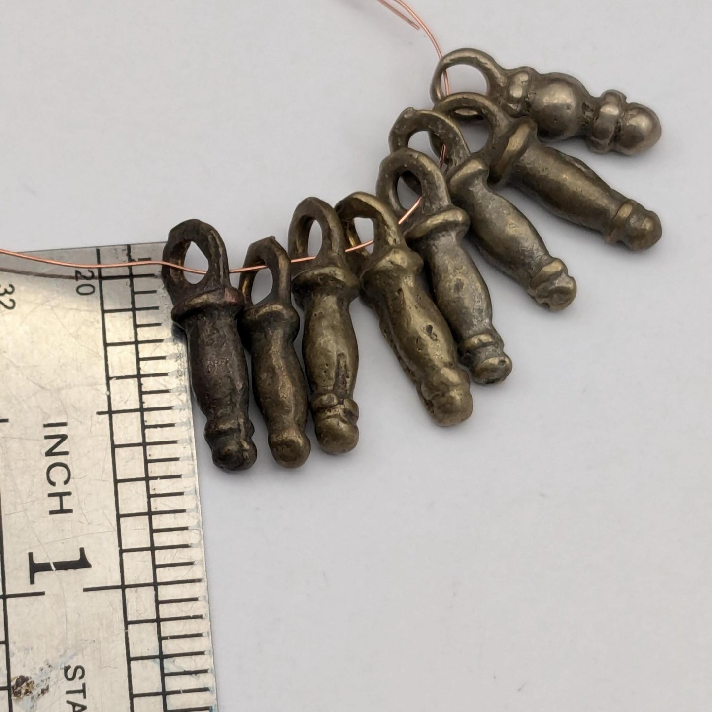 Vintage Kashmiri Tribal Jewelry Charms Buds 8 Pieces (17227)