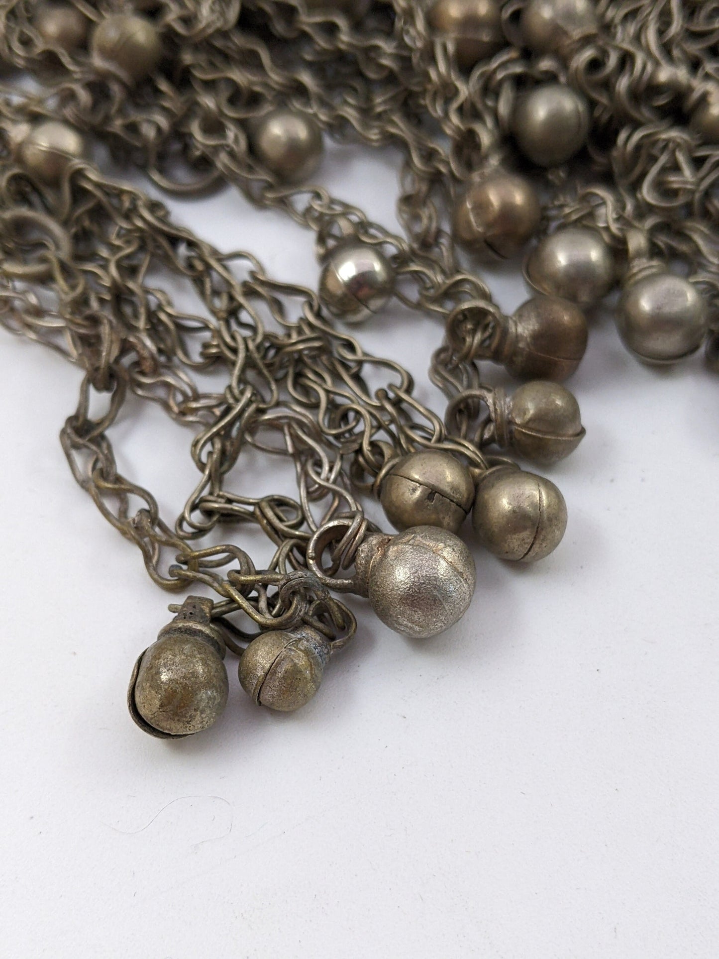 ONE POUND Wholesale Vintage Tribal Bauble 5 - 9mm Many with Chain Attached (#14255)