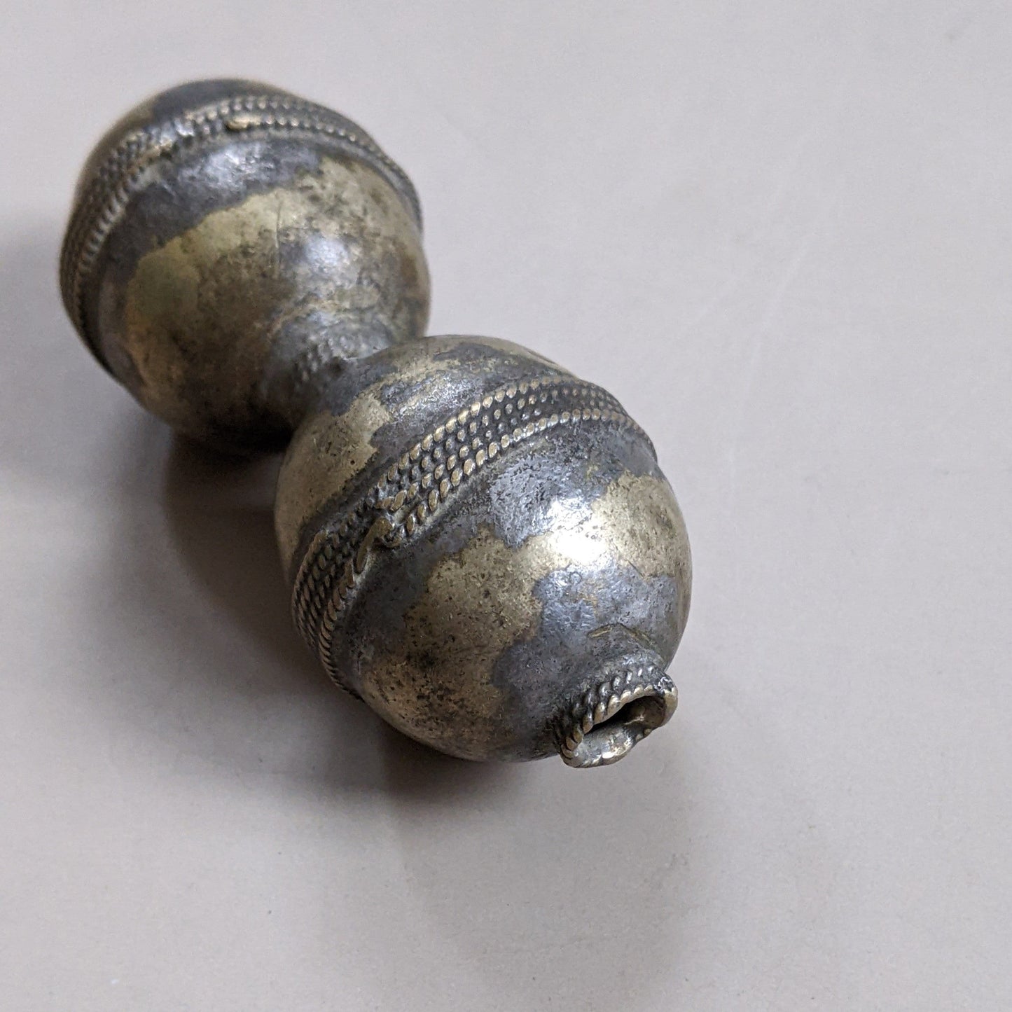 Old Central Asian Double Connected Bead Northern Afghanistan Ethnic Finding 2.75" (15254)