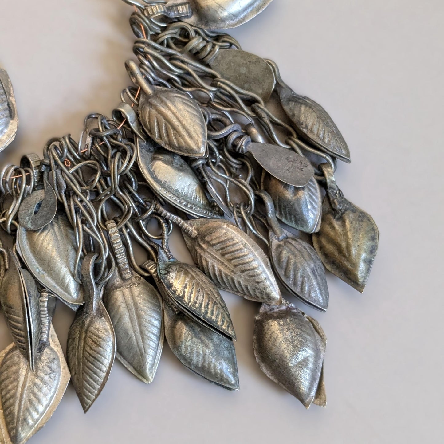 Vintage Tribal Jewelry Dangles Charms Leaf-Like Droplets 37 Pieces (16791)