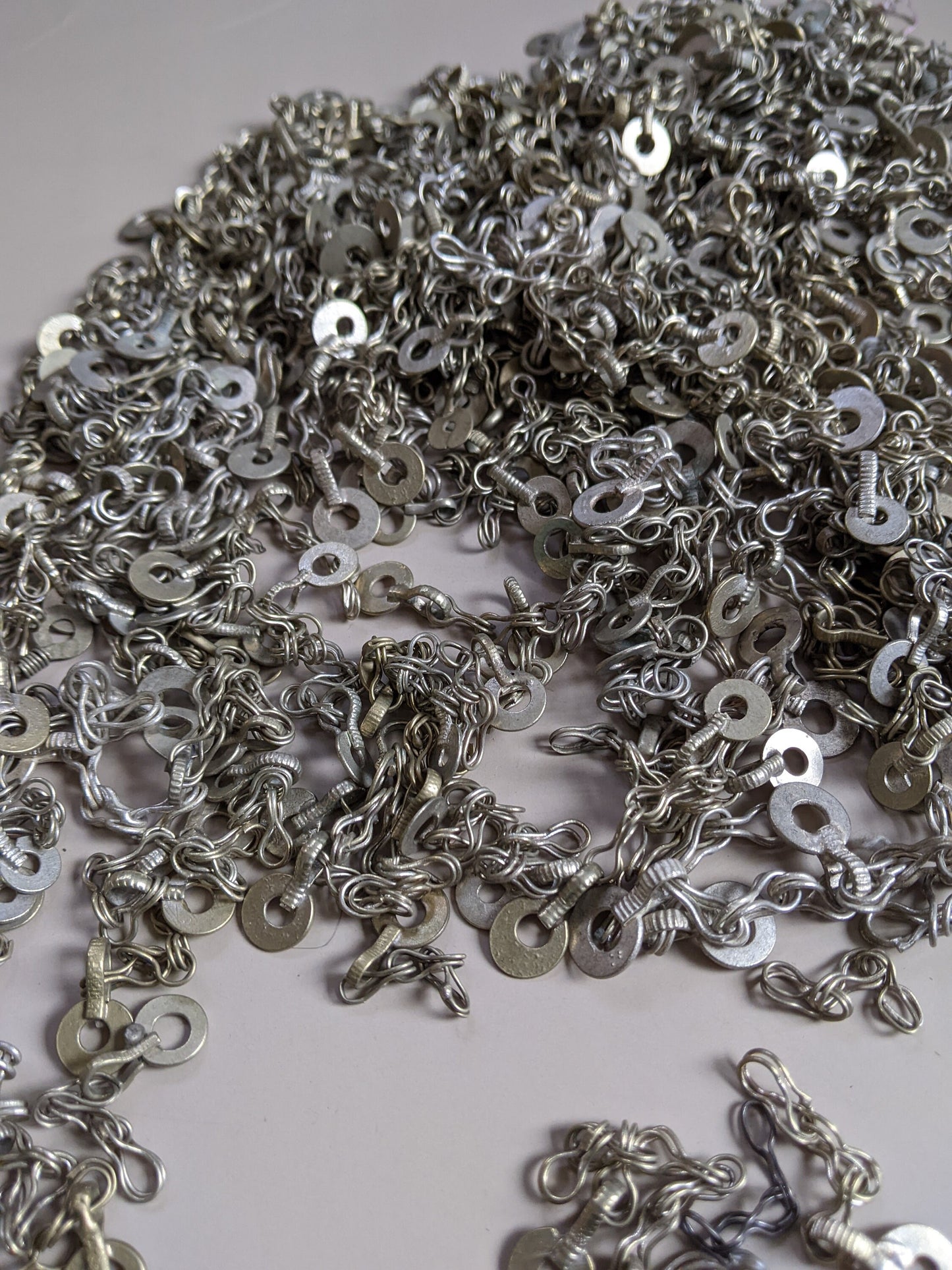 1 Pound Bulk Lot Kuchi Findings Open Round Dangles Chain Links (15223)