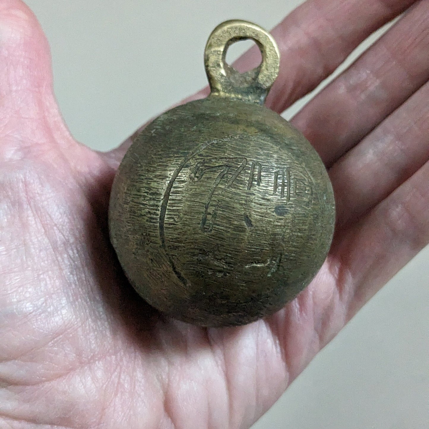 Oversize Vintage Brass Bell with 7UP Advert from Punjab (16814)