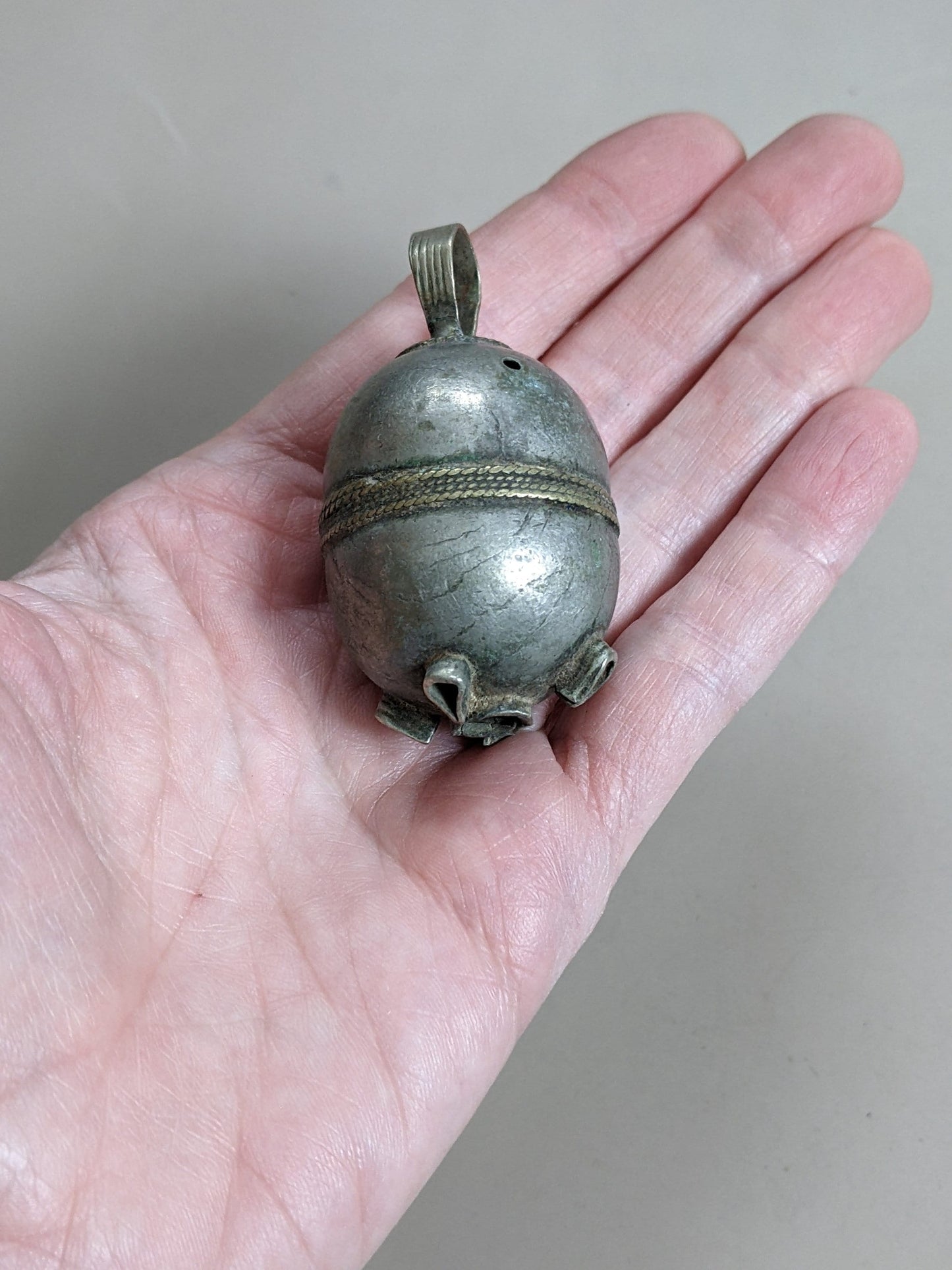 Turkmen Bell-Like Pendant Rare Northern Afghan Finding 2.25" (15264)