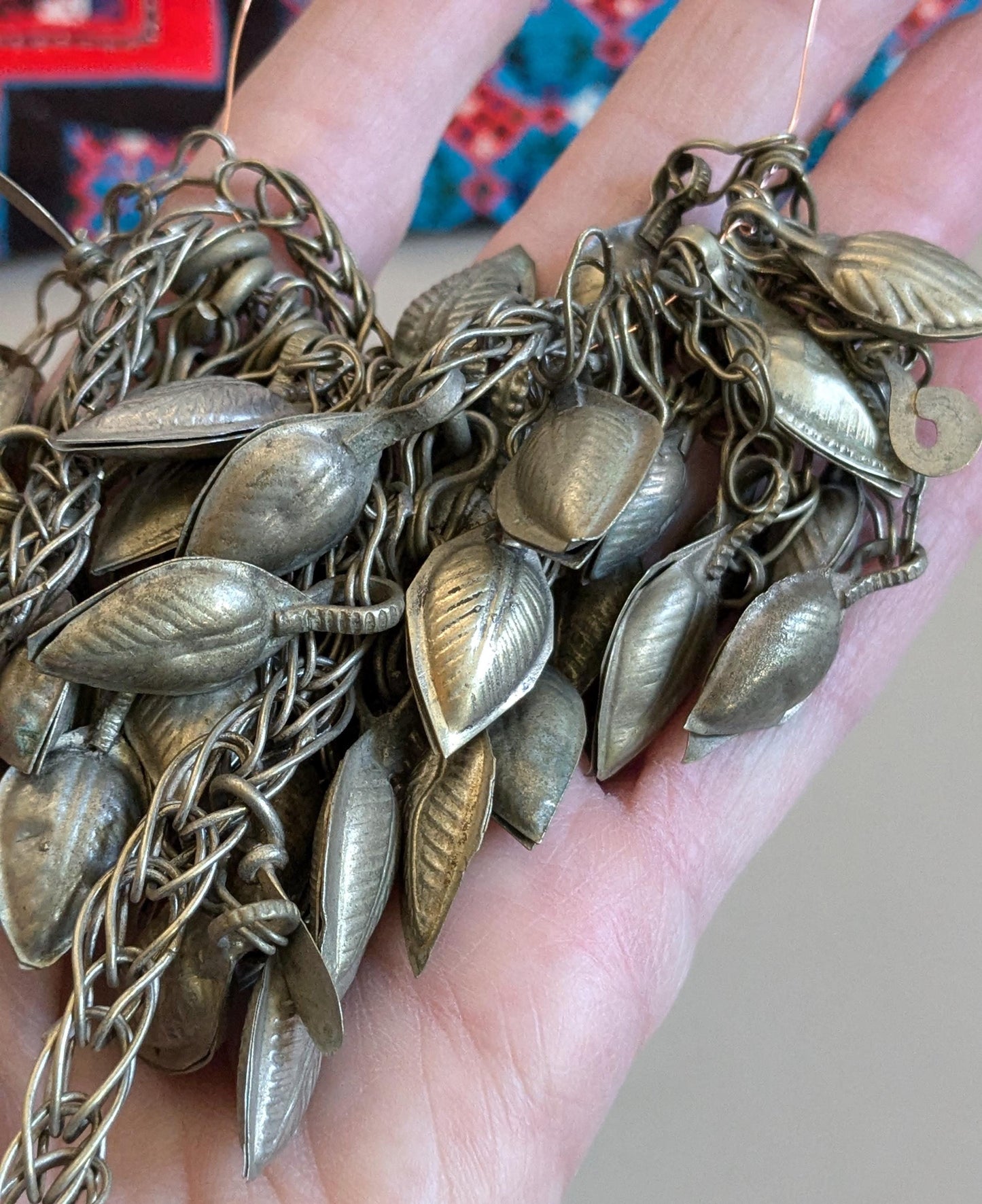 Vintage Tribal Jewelry Dangles Charms Leaf-Like Droplets 37 Pieces (16791)