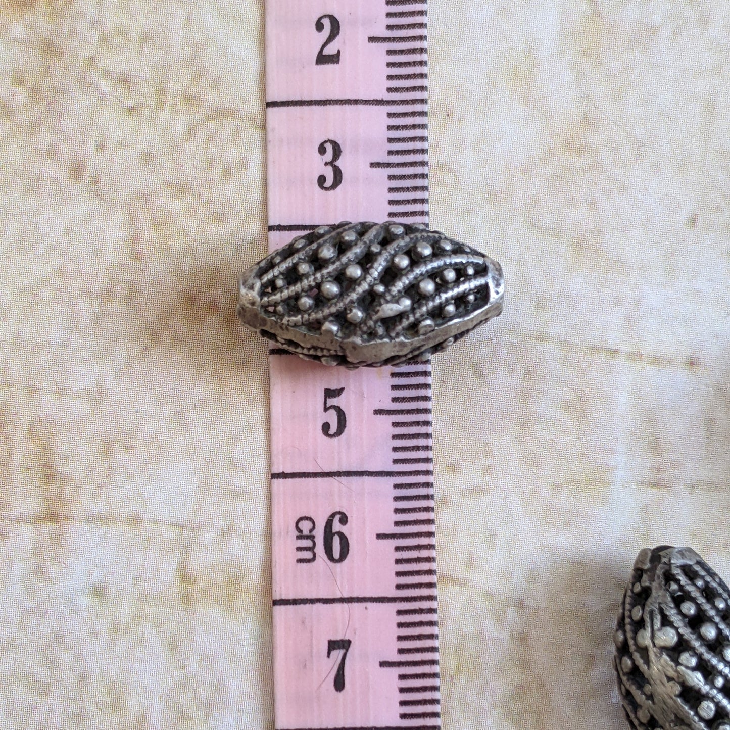 Vintage Silver Beads from Kohistan Pakistan Pick Quantity 21x12mm (15426)