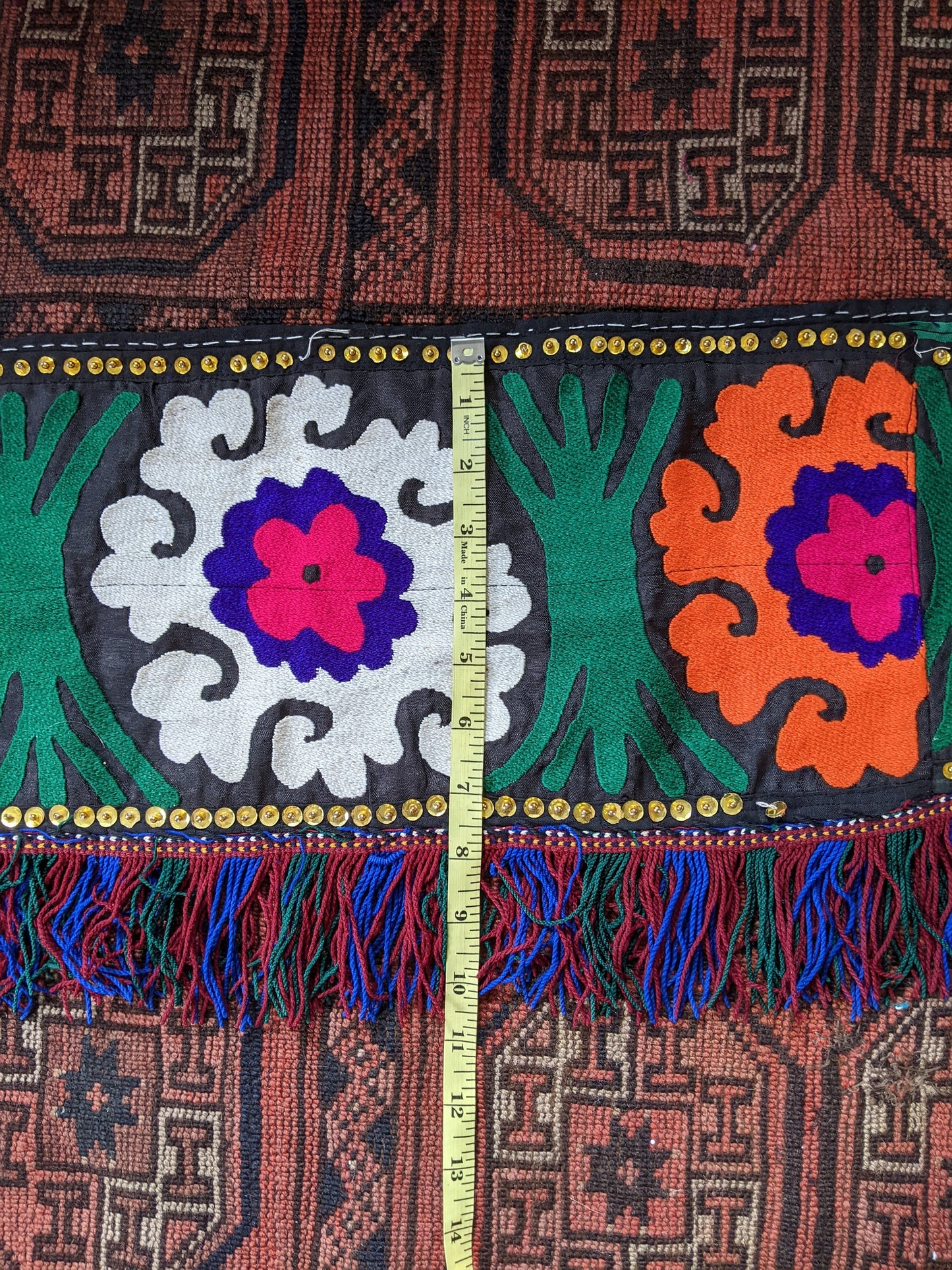 Uzbek Suzani Saya Saye Gosha Textile Segusha Central Asian Embroidery (#14275)