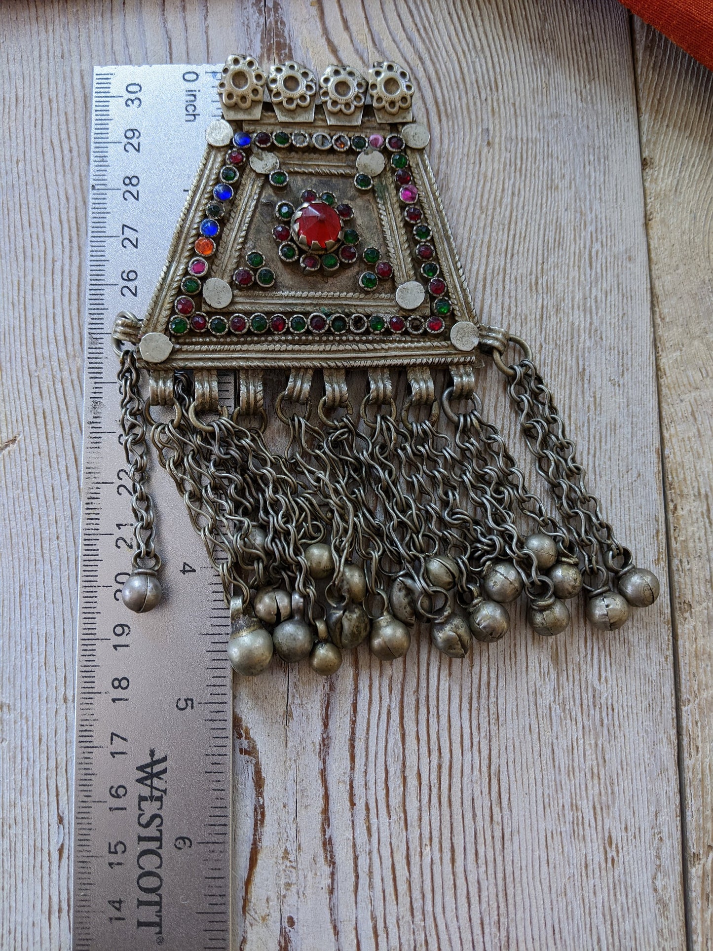 Well-Traveled Vintage Tribal Jewelry Pendant Waziri Ethnic Adornment (#10328)