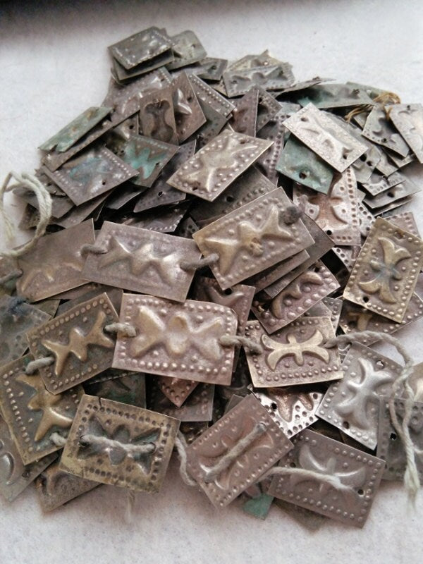 Old Turkoman Tribal Amulets Stampings Vintage Ethnic Clothing Adornment Pick Qty