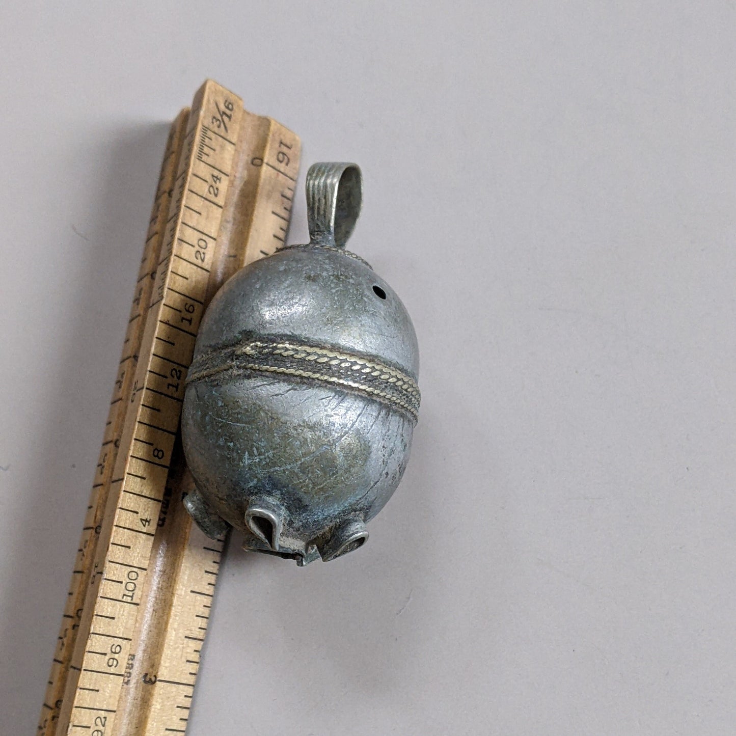 Turkmen Bell-Like Pendant Rare Northern Afghan Finding 2.25" (15264)