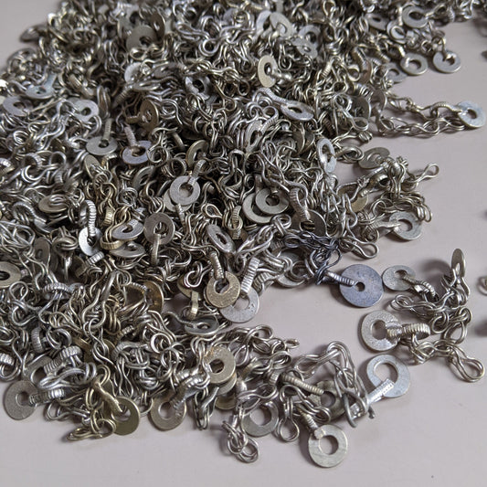 1 Pound Bulk Lot Kuchi Findings Open Round Dangles Chain Links (15223)