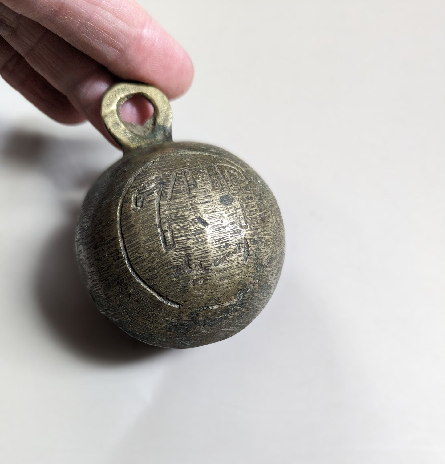 Oversize Vintage Brass Bell with 7UP Advert from Punjab (16814)