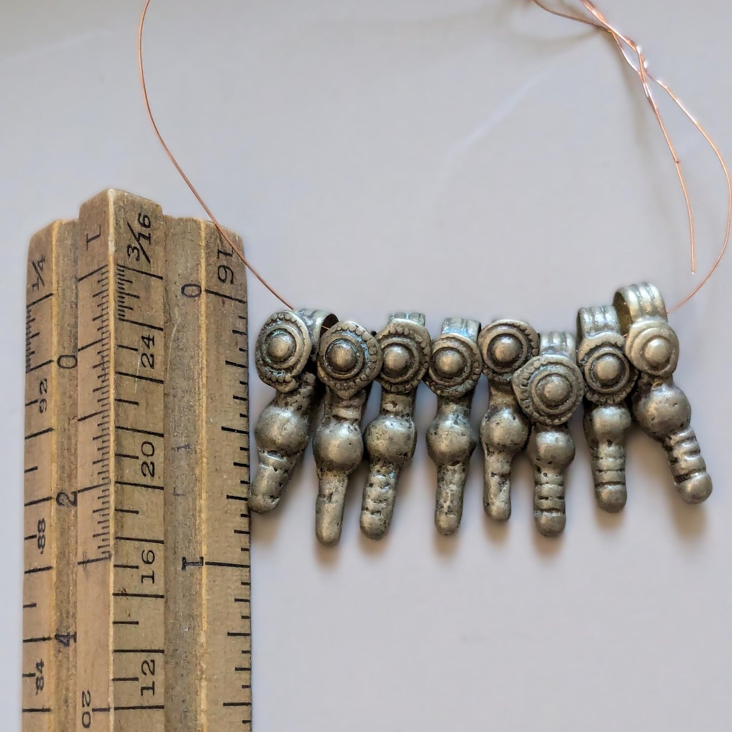 Vintage Tribal Spacer Charms Rustic Ethnic Findings 8 Charms (16708)