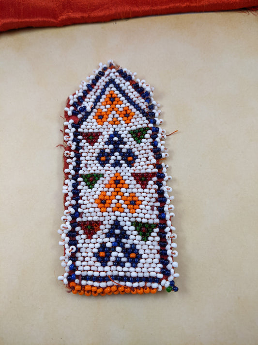 Small Piece Kuchi Tribal Textile Remnant Beaded Fiber Arts Supply (#14203)