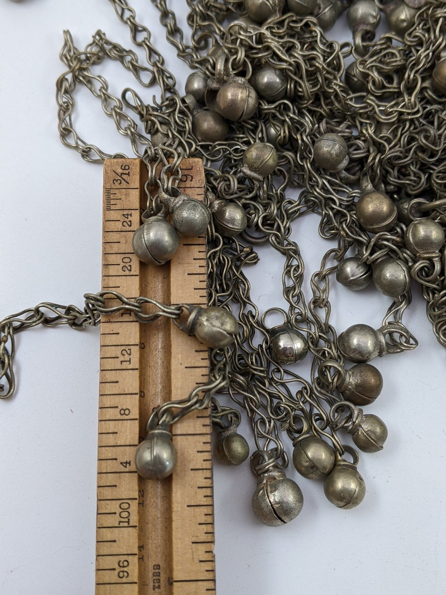 ONE POUND Wholesale Vintage Tribal Bauble 5 - 9mm Many with Chain Attached (#14255)