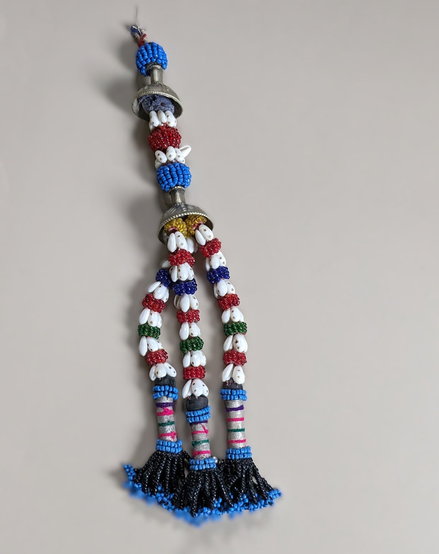 Beaded Tribal Tassel from Baluchistan Ethnic Adornment 12" (16318)