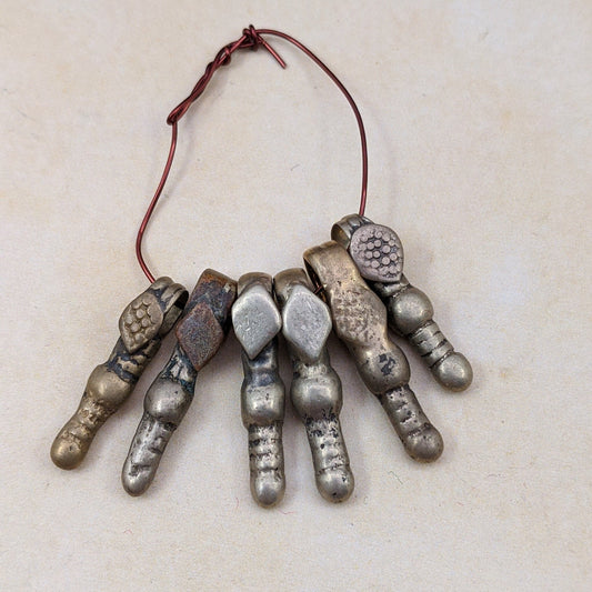 Vintage Tribal Spacer Charms Rustic Ethnic Findings Mixed Styles 6x (#14339)