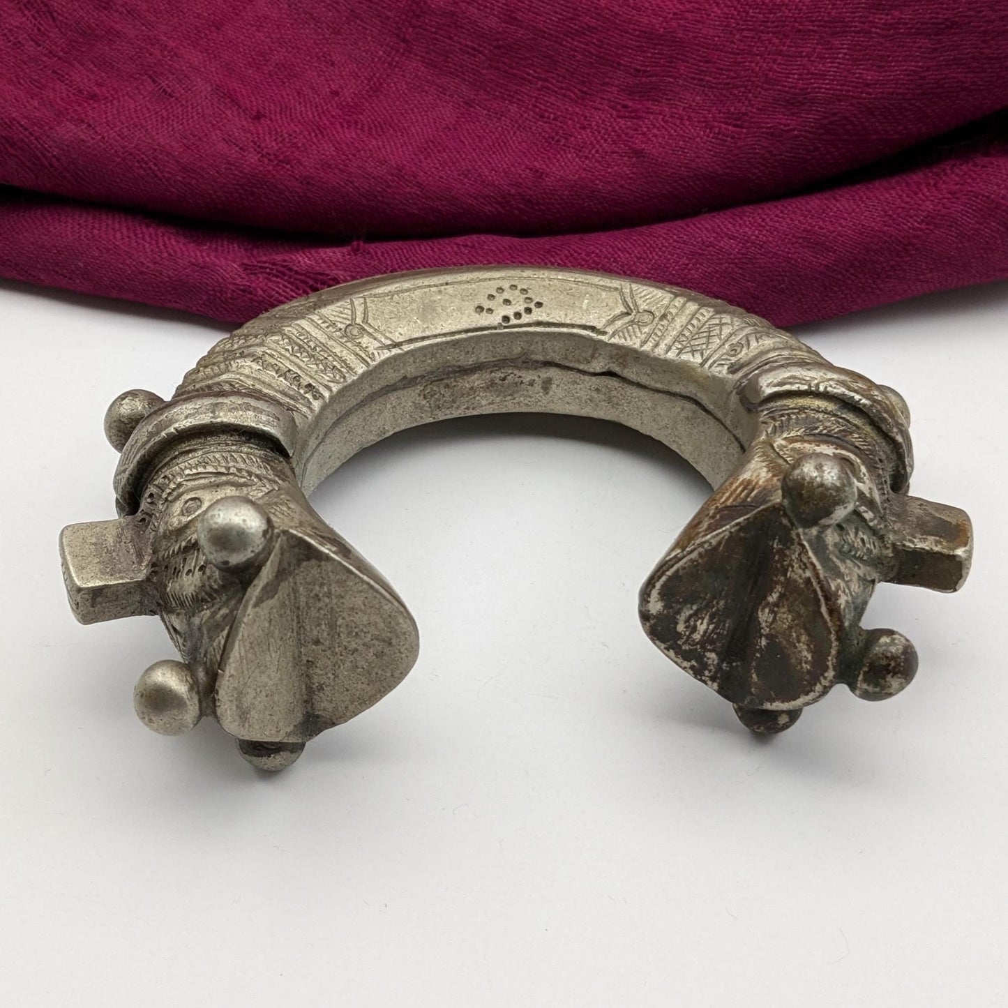 Old Afghan Pakistan Tirah Valley Bracelet Unique Makara 6" (17321)