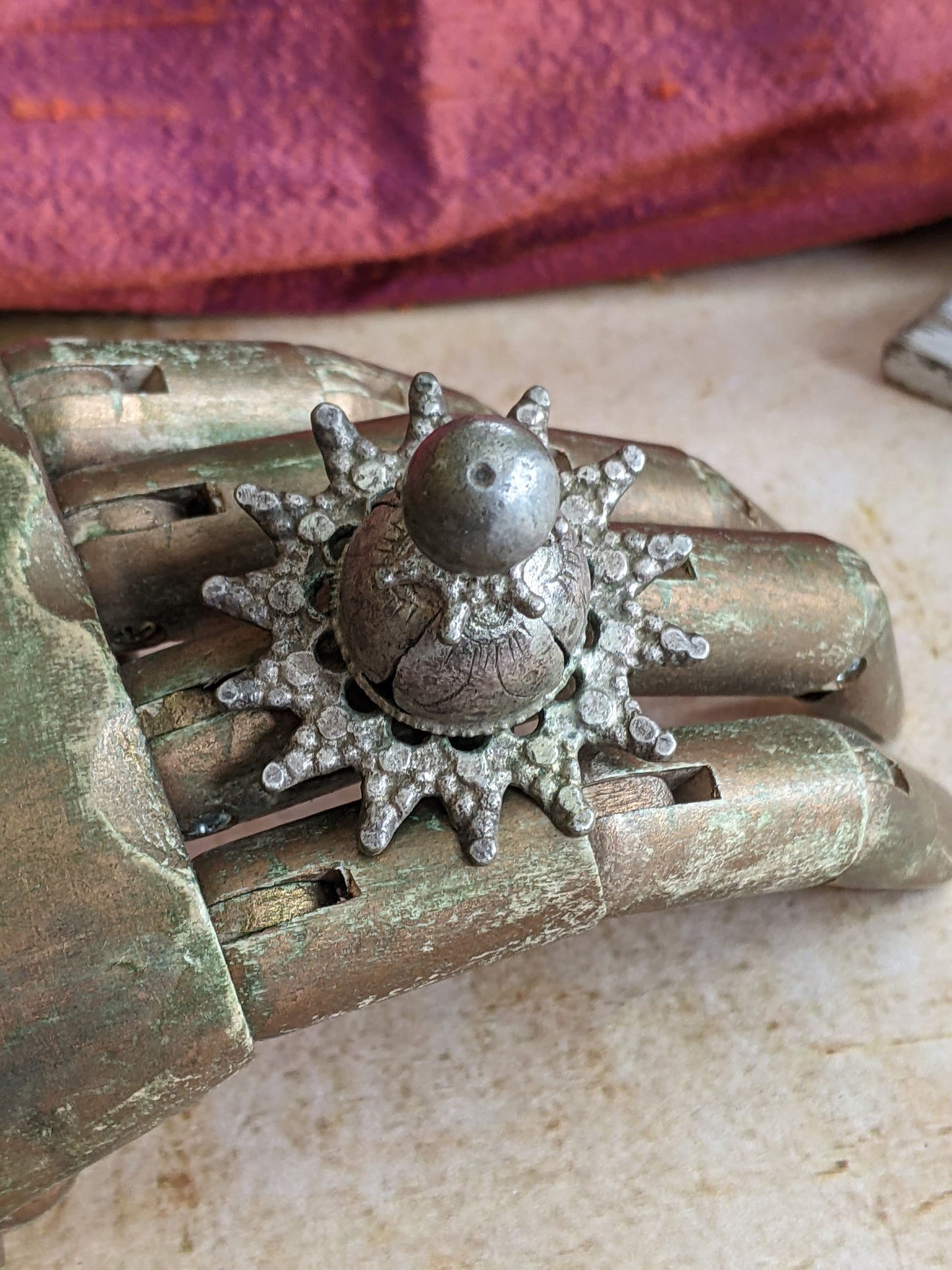 Tribal Flower Ring Bajaur Chitral Pakistan Size 8 US (#12603)