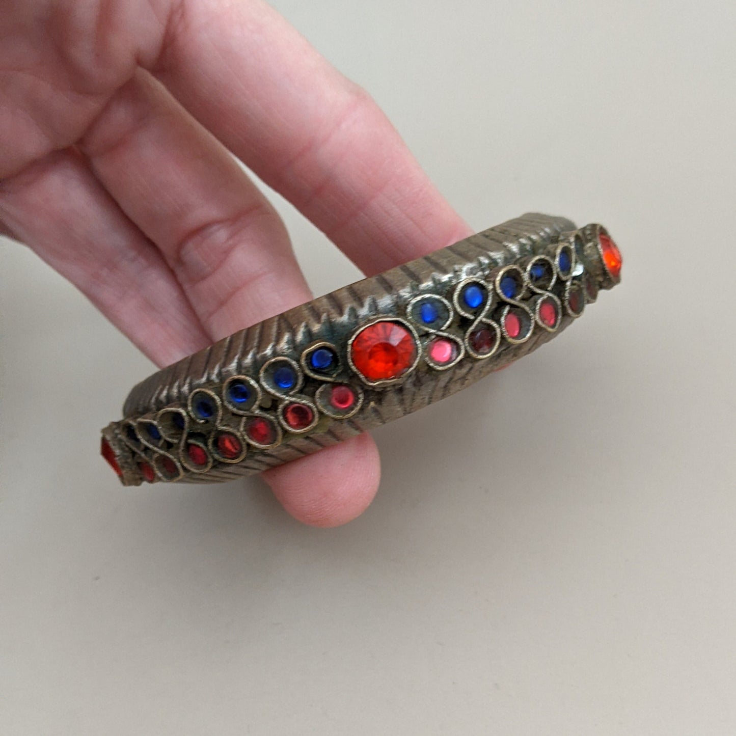 Vintage Tribal Cuff from Baluchistan C-Shape Jewelry 6.25" Wrist (15559)