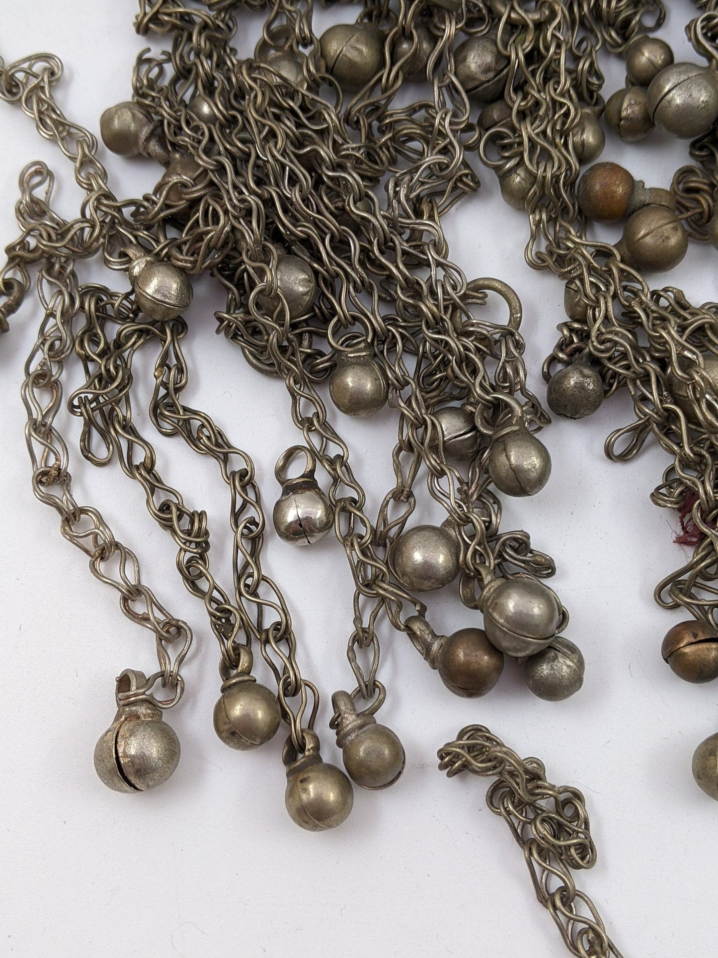 ONE POUND Wholesale Vintage Tribal Bauble 5 - 9mm Many with Chain Attached (#14255)