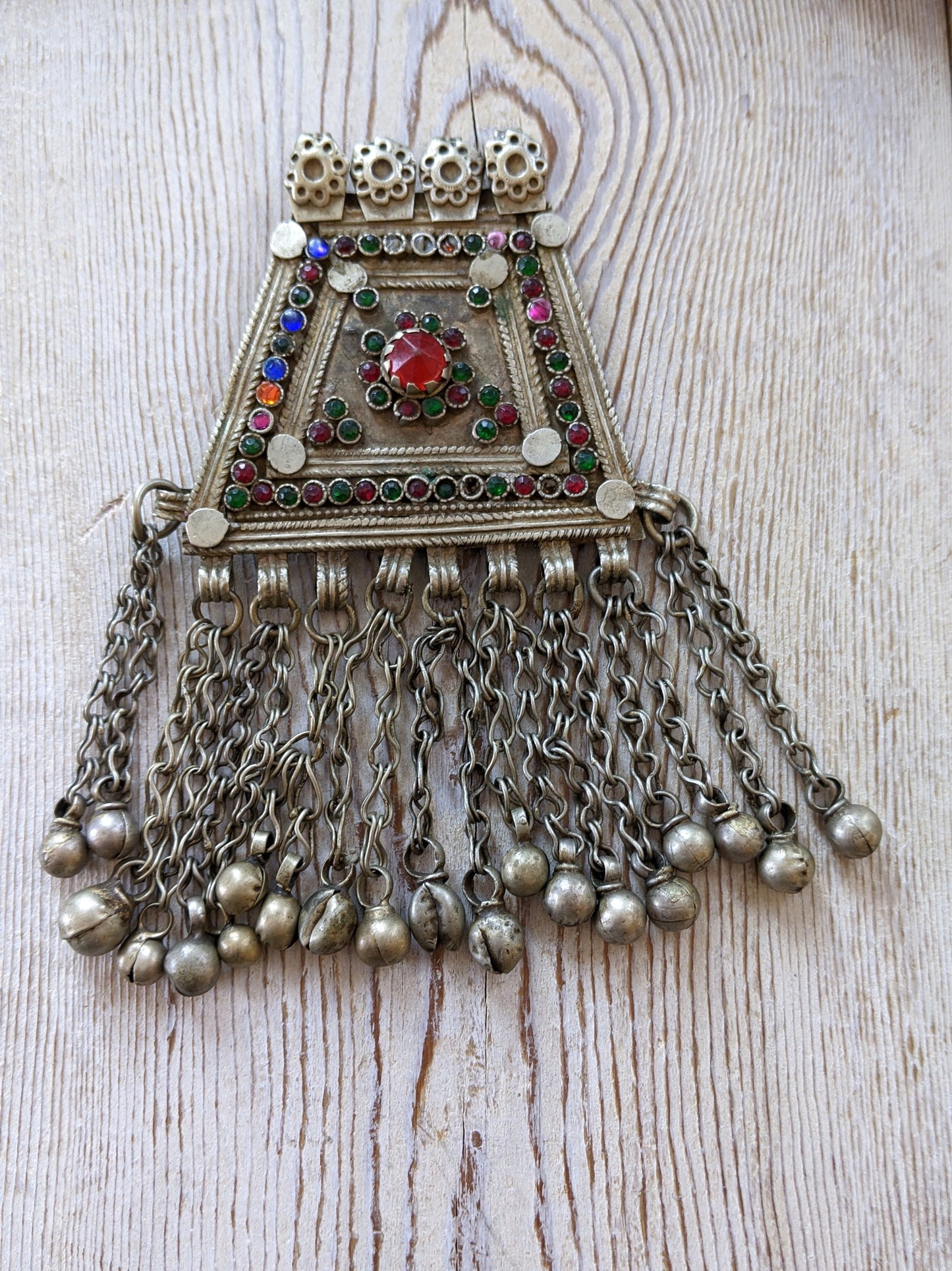 Well-Traveled Vintage Tribal Jewelry Pendant Waziri Ethnic Adornment (#10328)