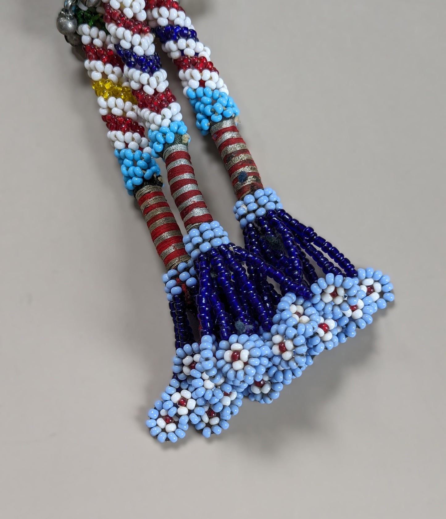 Beaded Tribal Tassel from Baluchistan Ethnic Adornment 8" (16321)