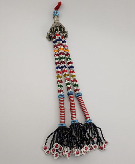 Beaded Tribal Tassel from Baluchistan Ethnic Adornment 11.5" (17161)