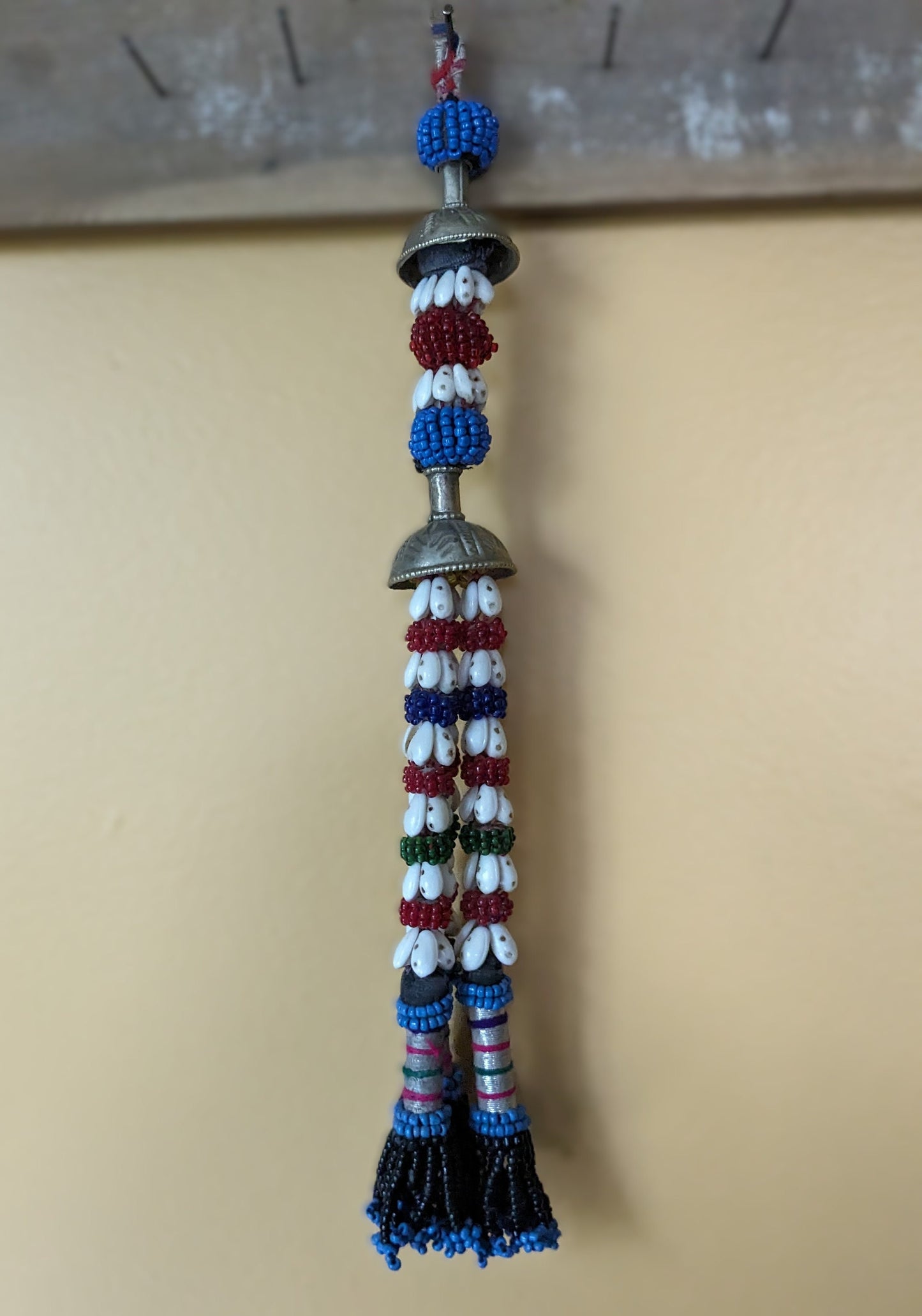 Beaded Tribal Tassel from Baluchistan Ethnic Adornment 12" (16318)